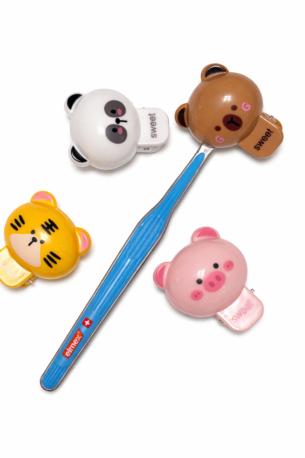 CLIPS CUBRE CEPILLO DE DIENTES - DISEÑO ANIMALITOS - Imagen 3