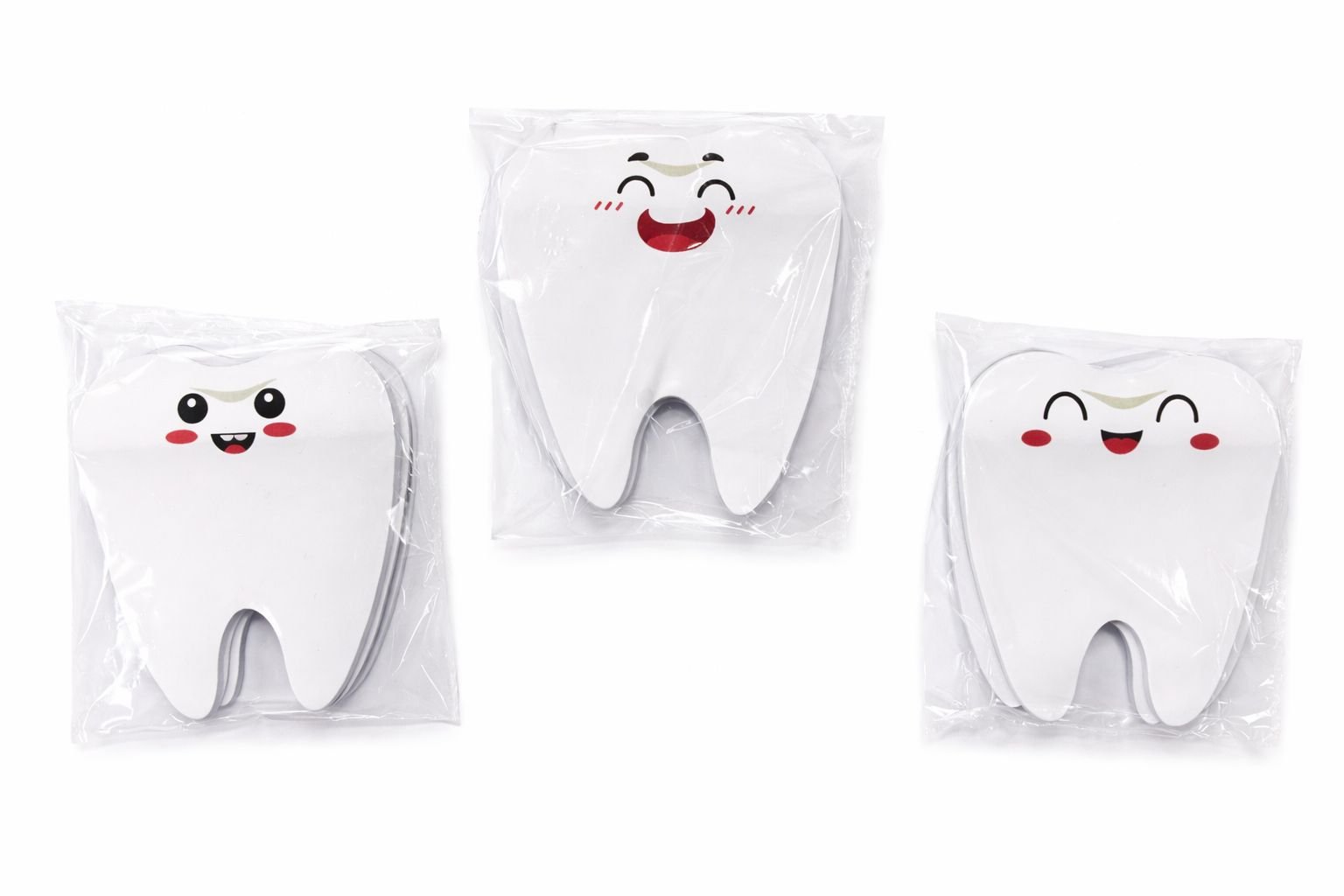 NOTAS ADHESIVAS- FORMA DE MUELITA PACK X3 UNIDADES - Imagen 2